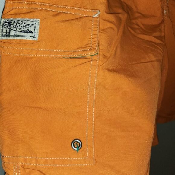 POLO Ralph Lauren Men's Swim Board Shorts Size Large Orange - Picture 5 of 10